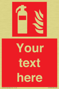 Custom Fire extinguisher Sign